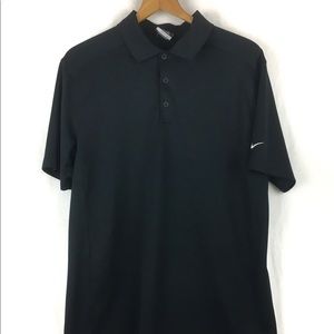 Nike Golf DriFit Black Polo Large